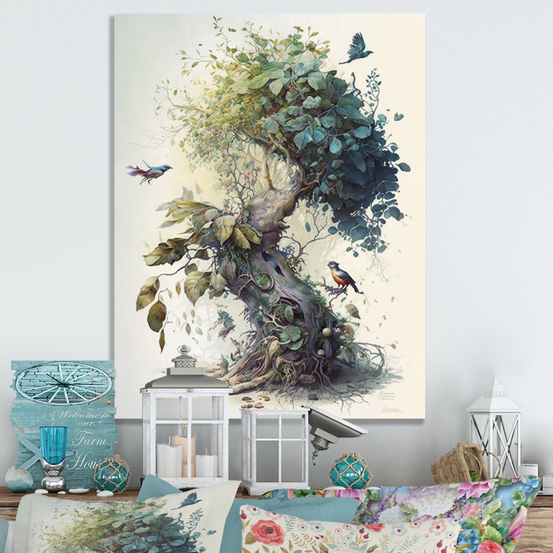 Arbre dans la nature - Décoration murale arbre en métal, H 20 po x l 12 po x P 1 po