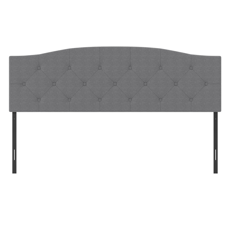 Tête de lit tapissier Hanneman, Double/grand, Gris glacé