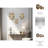 Metal 17 and 21 and 25" Sarasota Gold Mirrors Decorative Wavy Design, Set of 3-1501503530