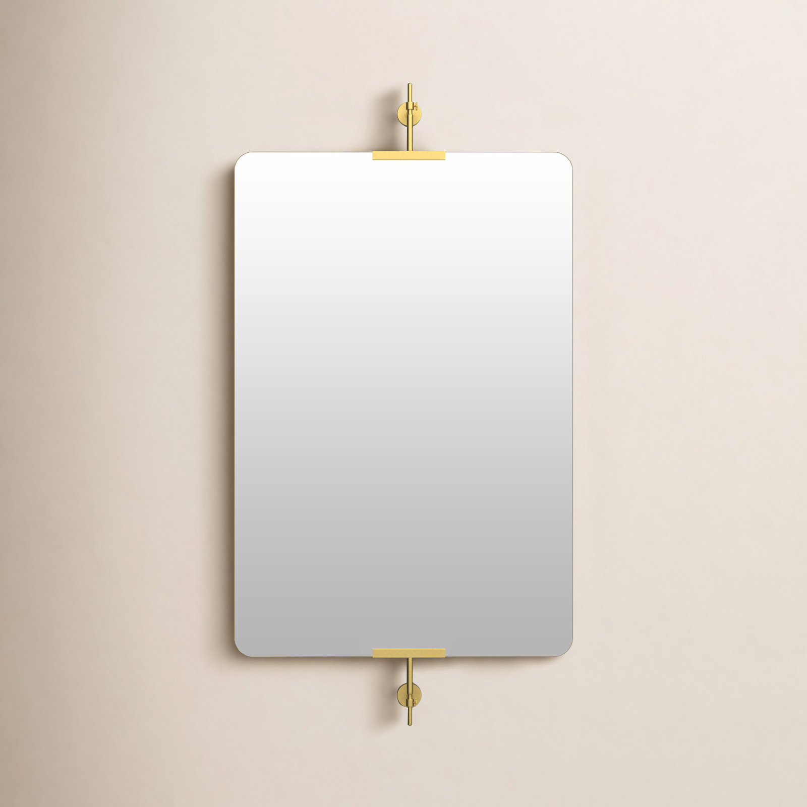 Guava Metal Rectangle Mirror, 46" x 24", Gold