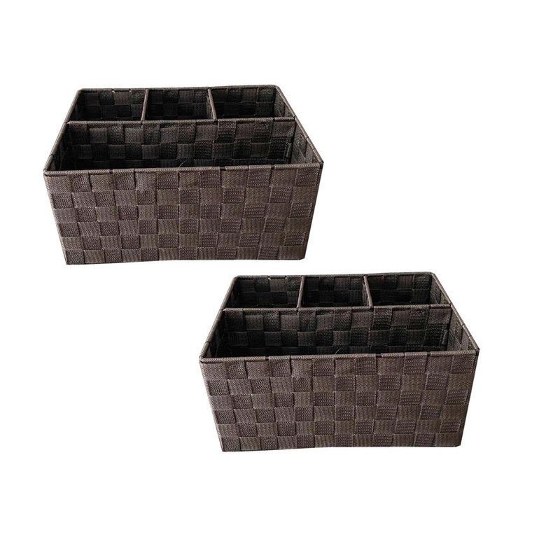 Fabric Decorative Bin, Brown
