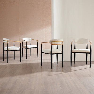 Chaises de salle à manger rembourrées Boucle