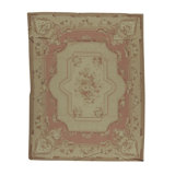 Hand-Knotted High-Quality Rose and Beige Area Rug