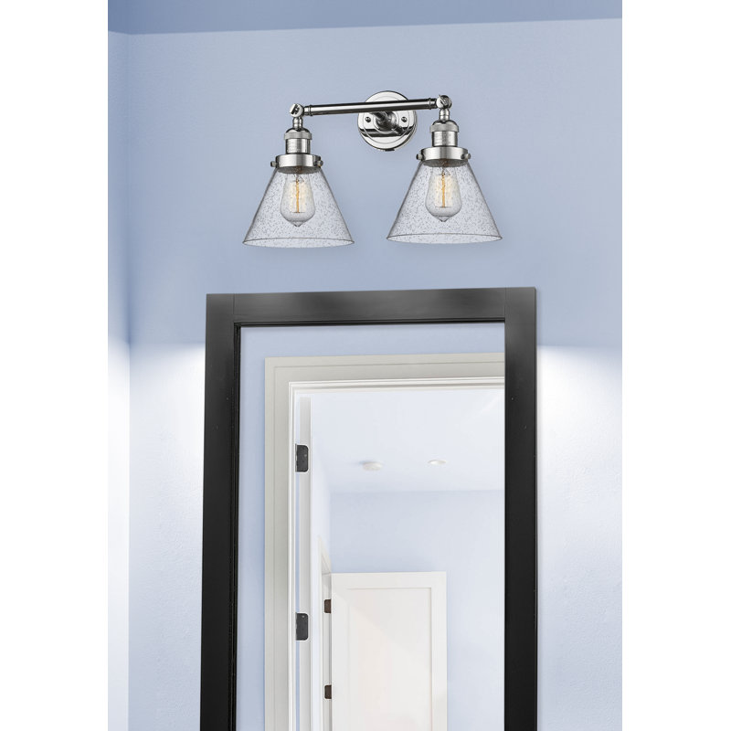 Lavalley 2 - Light Dimmable Vanity Light, Clear, Incandescent, Matte Black