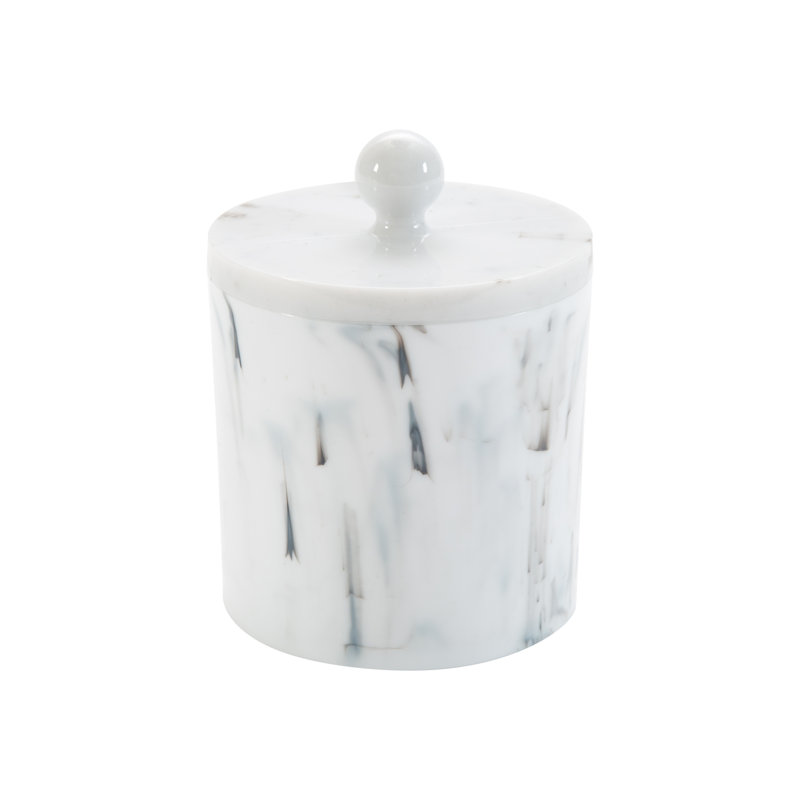 Contenant de rangement pour salle de bain, Blanc
