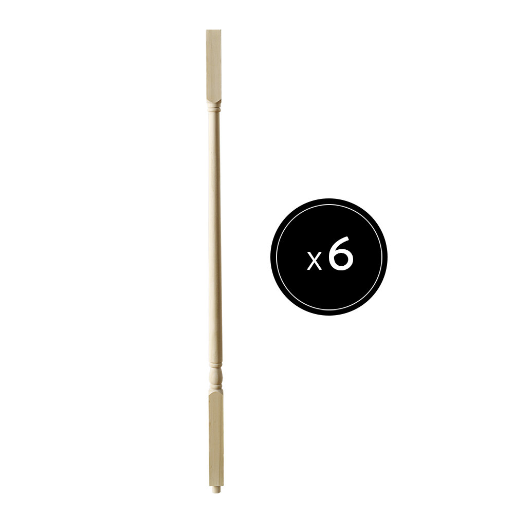 39" H x 1.25" W x 1.25" D Poplar Set (Set of 6) Renin