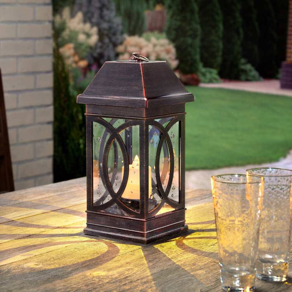 Haitral 4.7'' Battery Powered Integrated LED Outdoor Lantern