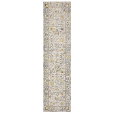 Eiligio Hand-Loomed Floral Wool and Viscose Area Rug