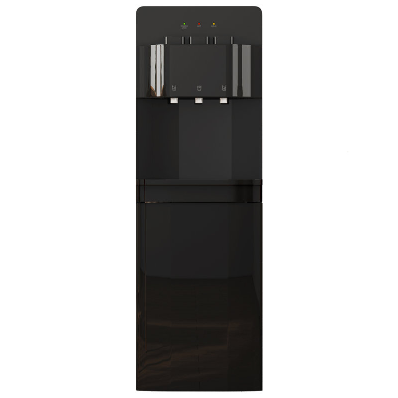 Bottom Loading Water Dispenser with Hot/Cold & Room Temp Settings (50F Ice-Cold & 203F Steamless Hot),Energy-Efficient Design for Home/Office,Quiet Operation, Safety Lock,Sleek Black/White Finish