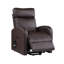 Fauteuil inclinable électrique brun en cuir synthétique-933386466