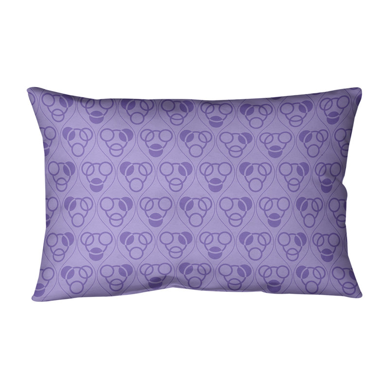 Patricia Geoffrey Geometric Reversible Throw Pillow, 14"H x 20"W, Polyester/Polyfill, Purple