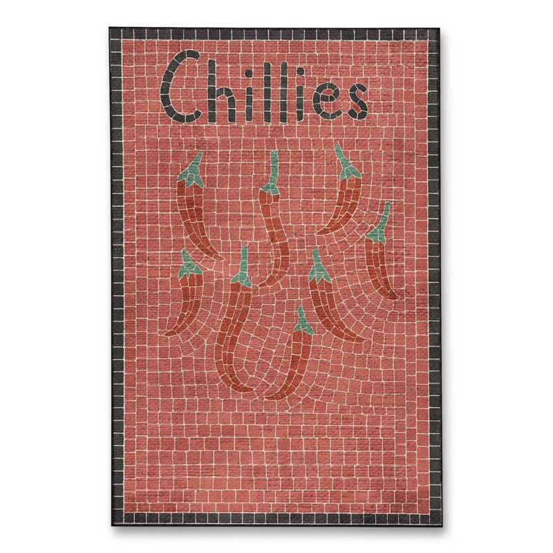 Tapis gris tissé à motif lavable Mosso, 3'3" x 9'10"