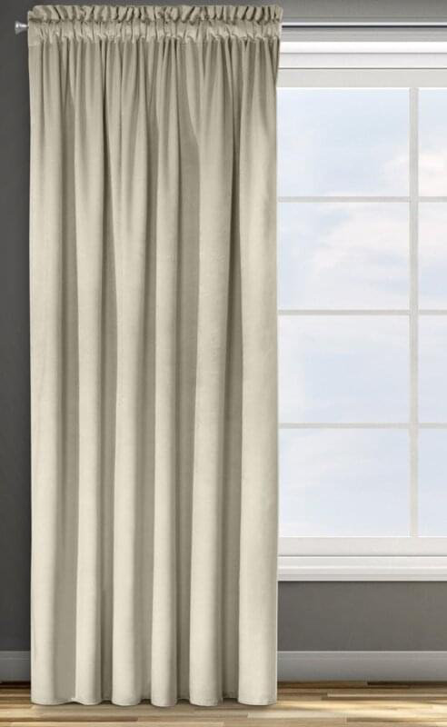 Rosa Blackout Single Curtain, Beige, Width 250  x Drop 140 cm