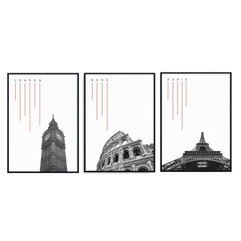 Europe by Bartosz Jasyk - 3 Piece Single Picture Frame Print