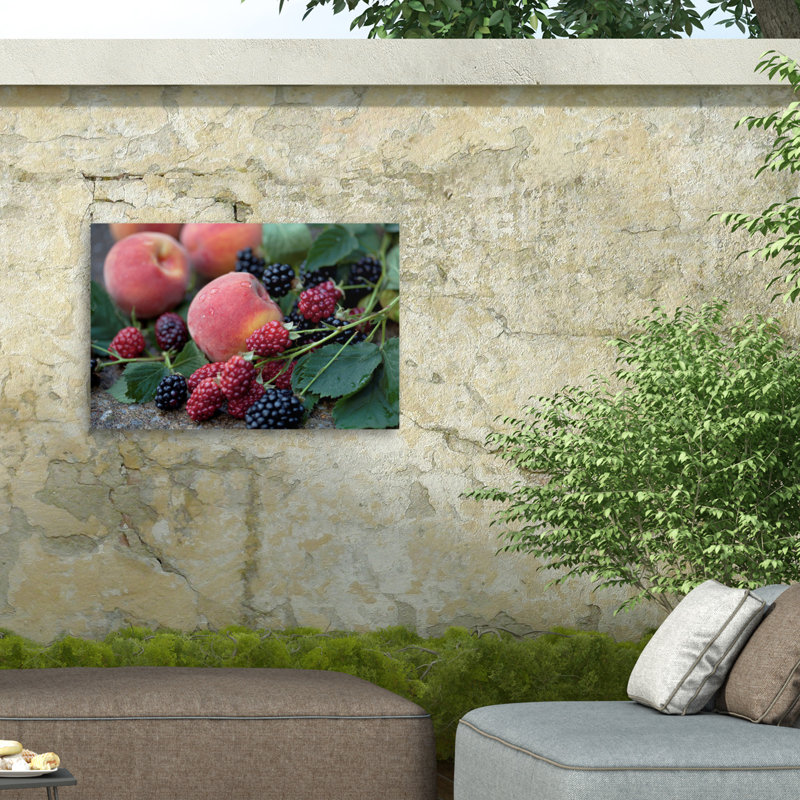 Toile d'extérieur Marcus Jules Peaches And Berries, H 12 po x l 19 po