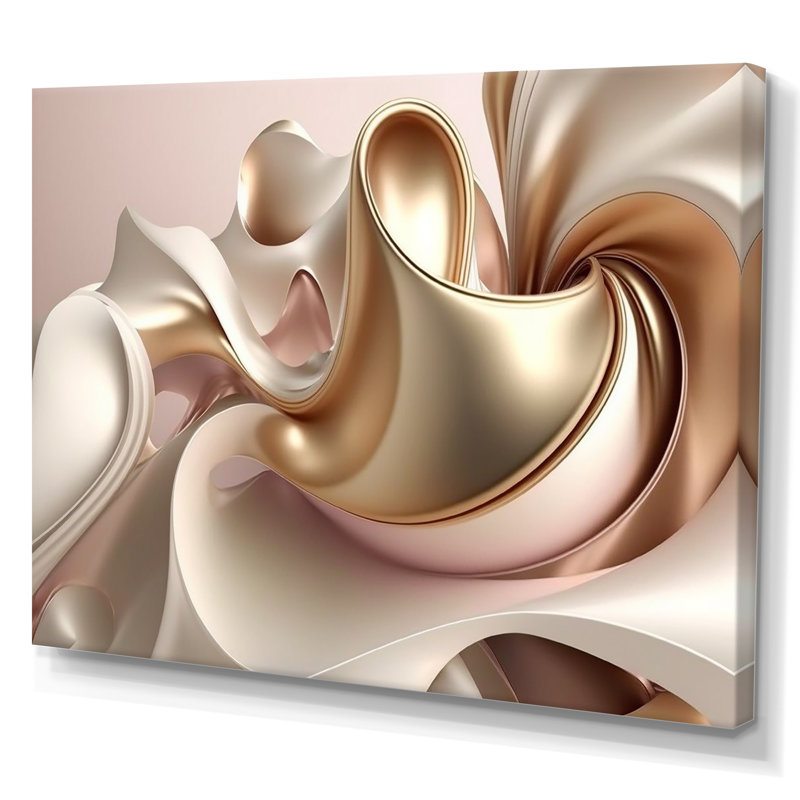 Cayenne - Abstract Liquid Ink Wall Art, 24" H x 32" W, Wrapped Canvas, No Frame