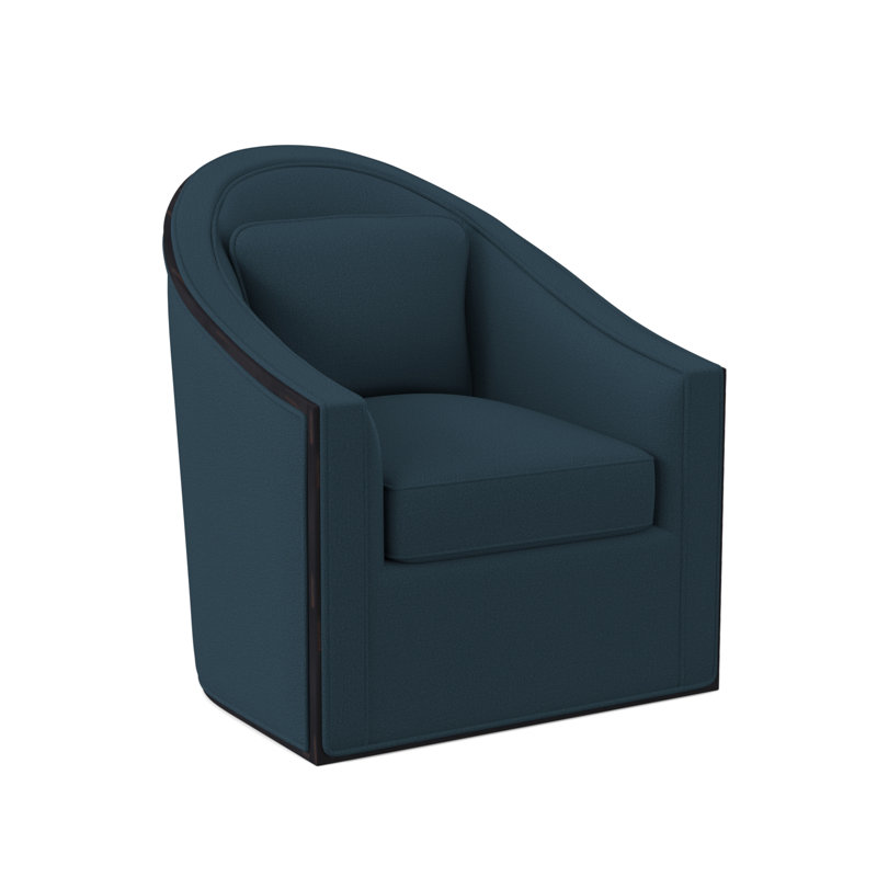 Fauteuil pivotant Academy, Ébène rétro, Mélange de polyester Margaret Lagoon