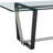 Jaqueal Contemporary 72" Rectangular Dining Table with Black Steel Base and Glass-222835388