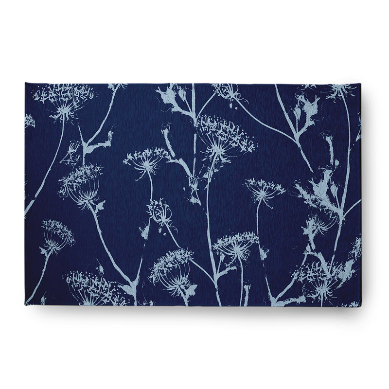 Zhanna Chenille Floral Indoor / Outdoor Rug, Rectangle 4' x 6'