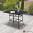 60'' W x 40'' D Rectangular Aluminum Bar-Height Outdoor Dining Table with Slatted Top and 2'' Umbrella Hole