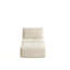 Chaise longue simple moderne en velours côtelé beige avec mousse à mémoire de forme