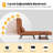 Folding 6 Position Convertible Sleeper Bed Armchair Lounge Couch with Pillow-1741862675