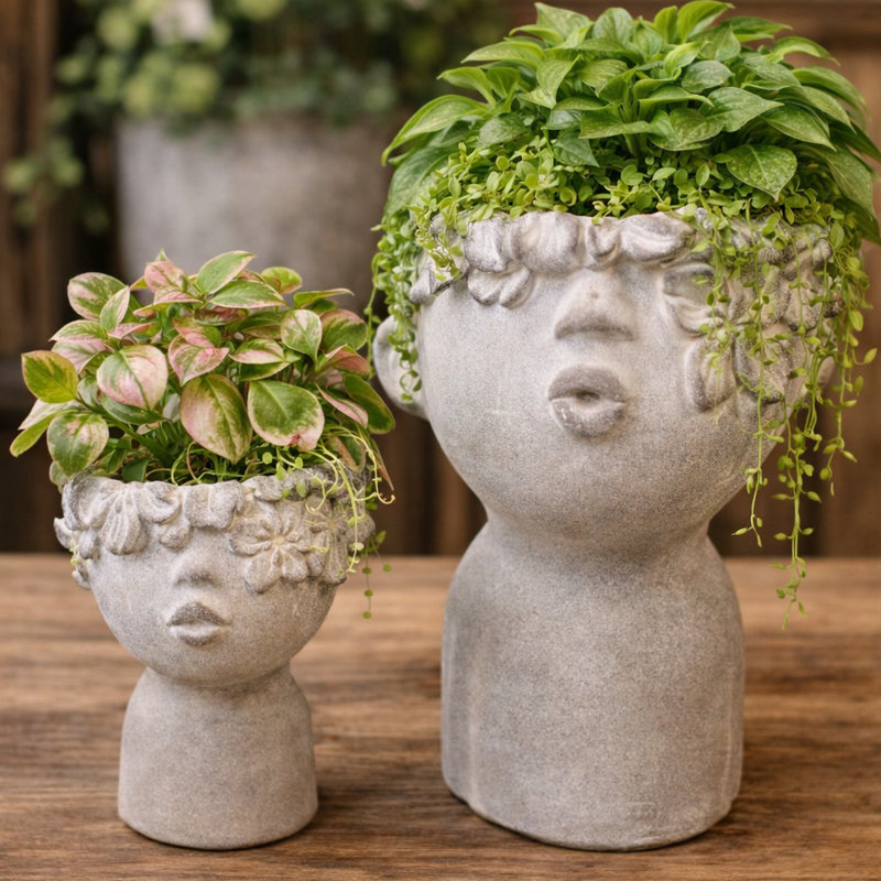 Pot à fleurs Kyum, H 9,5 po x l 6,5 po x P 6,5 po