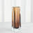 Wide Square Tower Vase-Dark Amber