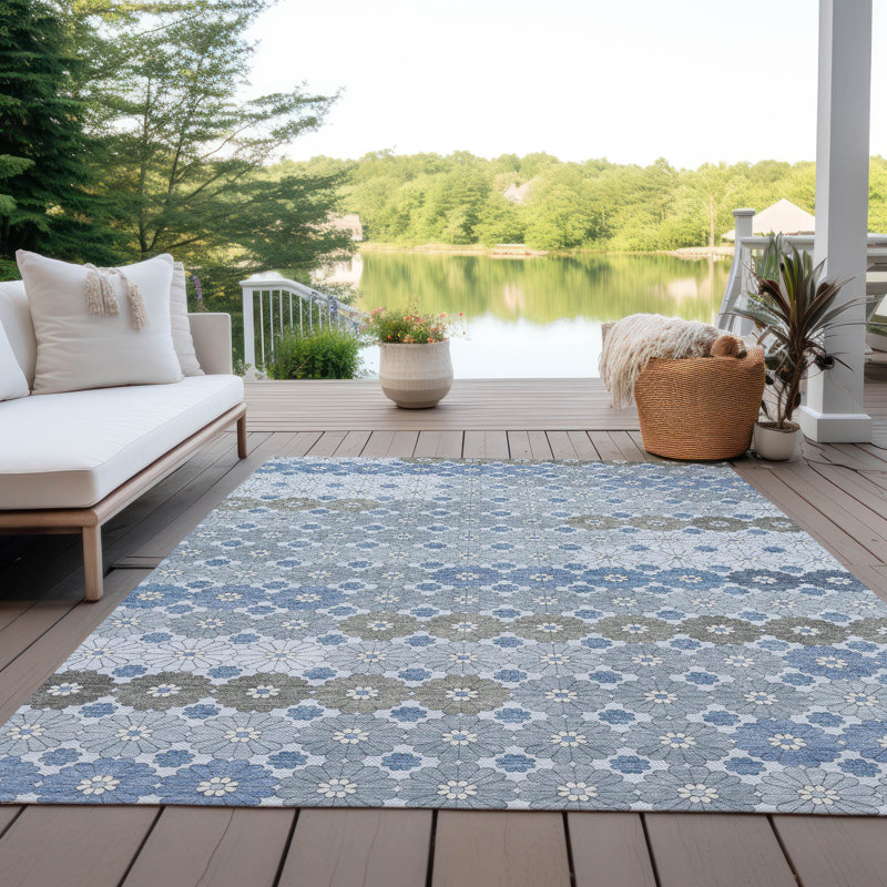 Tapis intérieur / extérieur lavable en machine Cinead ACN1678, Rectangle 10 pi x 14 pi