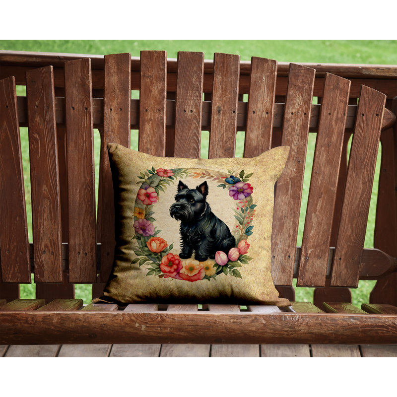 Outdoor Throw Pillow, 14" H x 14" W x 3" D