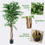 Ficus artificiel Vikki avec tronc en bois naturel, plante artificielle pour la maison de bureau, décor intérieur extérieur, paquet de 1-1956181202