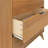 3 Drawer 37" W Solid Wood Dresser with Metal Pulls-1281565581