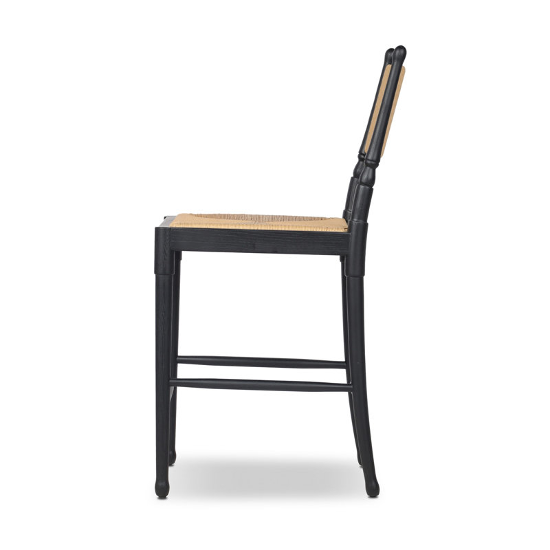 Fayth Bar Stool, Counter Stool (25.5" Seat Height), Stained Black Ash