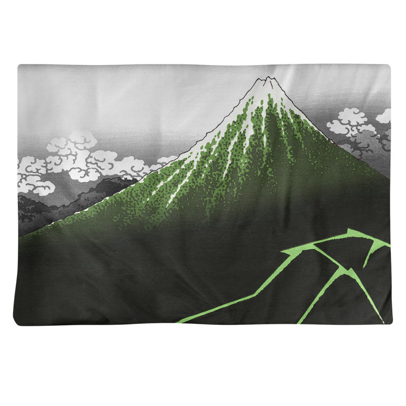 Récapitulatif 18" lightning the summit Katsushika Hokusai, Vert / Gris, Polyester sergé