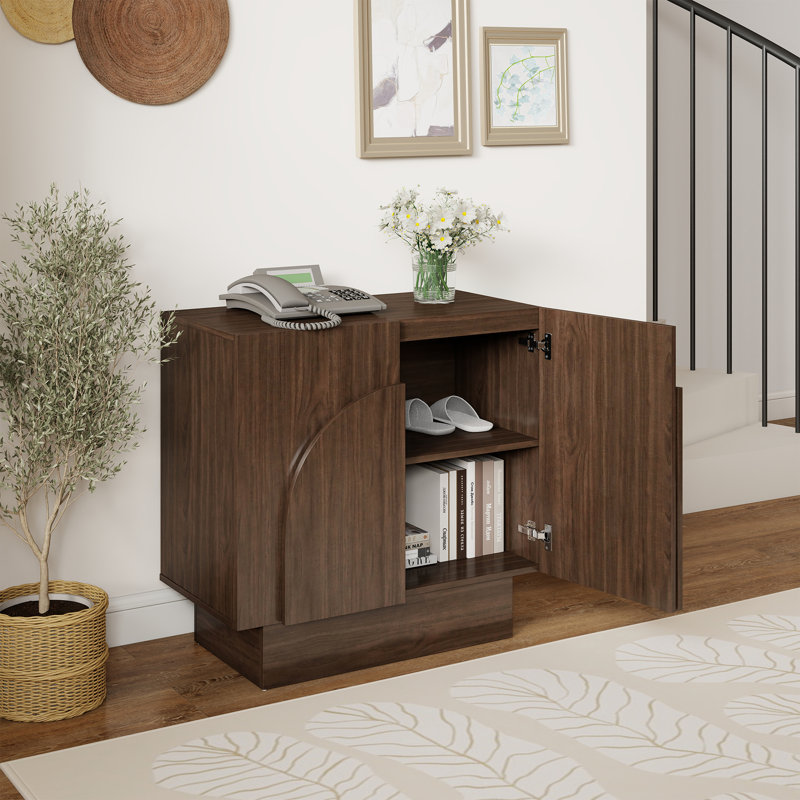 Rectangular Cabinet With Storage, Modern Cabinet For Hallway/Upstairs/Living Room, Walnut