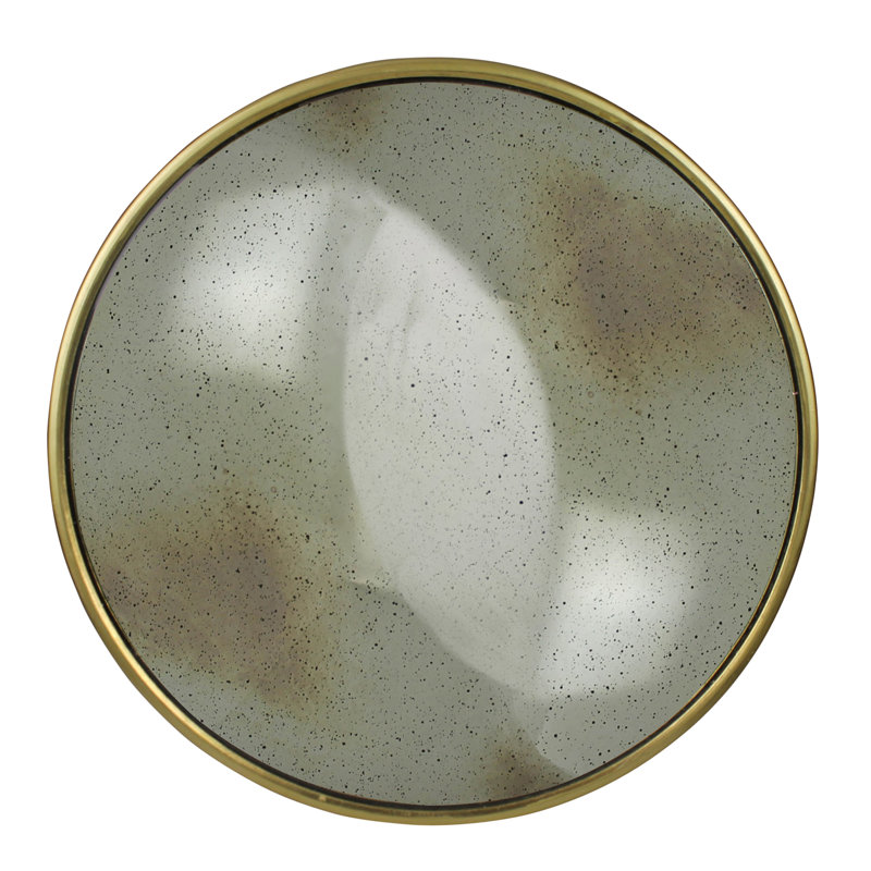 Convex Mirror, Brass - Med