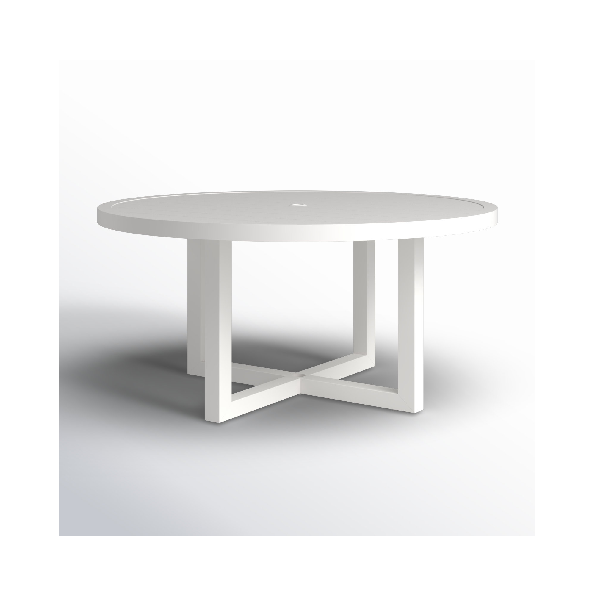 Camela Aluminum Outdoor Dining Table, 60"
