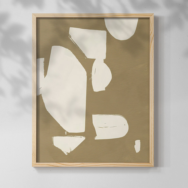 ChunkyAb AbstractI, reproduction encadrée - bois massif, H 11 po x l 9 po