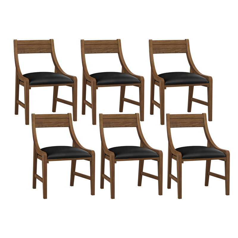 Gillette Wood And Upholstered Game Chair, Set Of 6, Brown