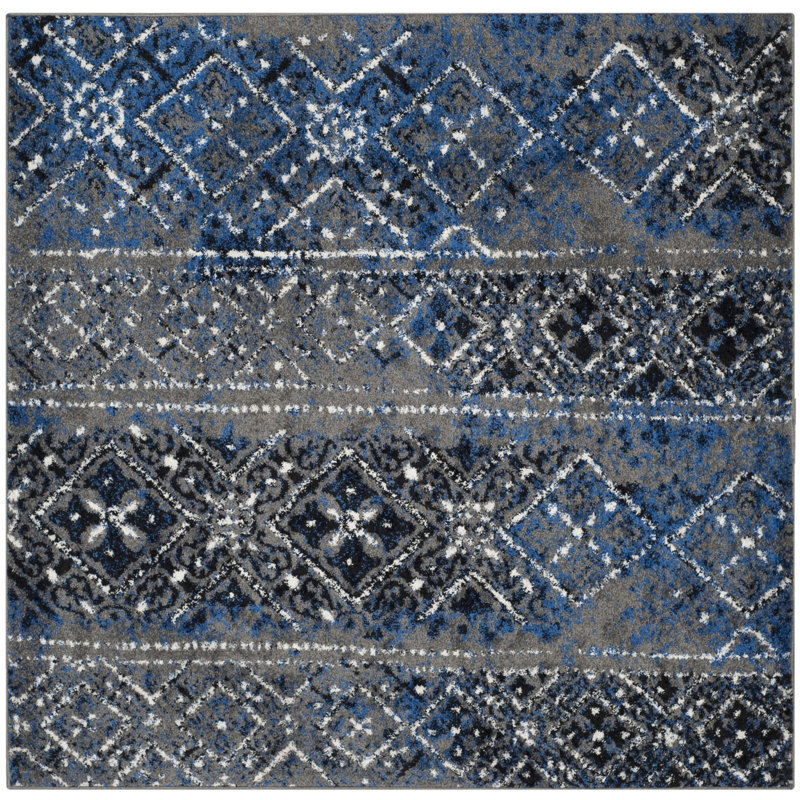 Jarra Performance Abstract Rug, Square 6'