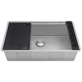 Ruvati Hex Bottom Workstation Scratch Resistant Embossed Kitchen Sink Stainless Steel