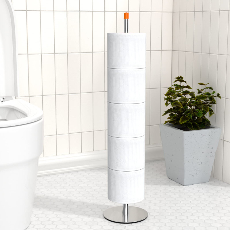 Porte-papier hygiénique sur pied avec tablette