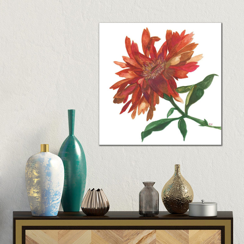 Autumn Zinnia by Kim Parker - No Frame Gallery-Wrapped Canvas Giclée on Canvas