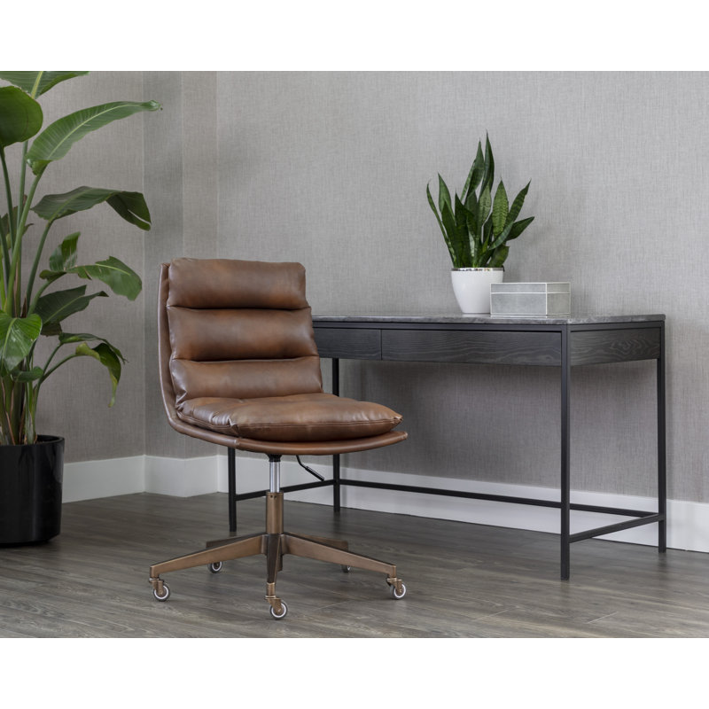 Gwenan Swivel Side Chair, Brown