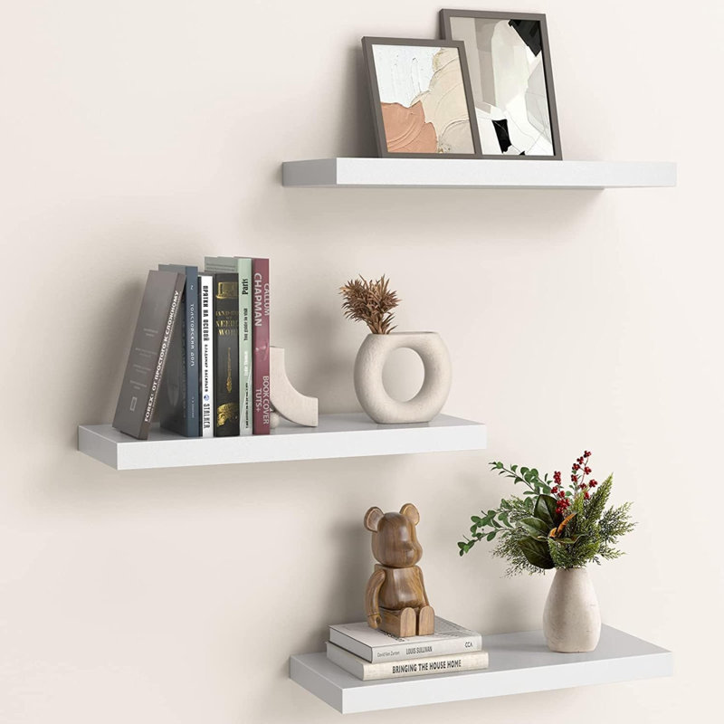 Antionette 3 Piece Floating Shelf, White
