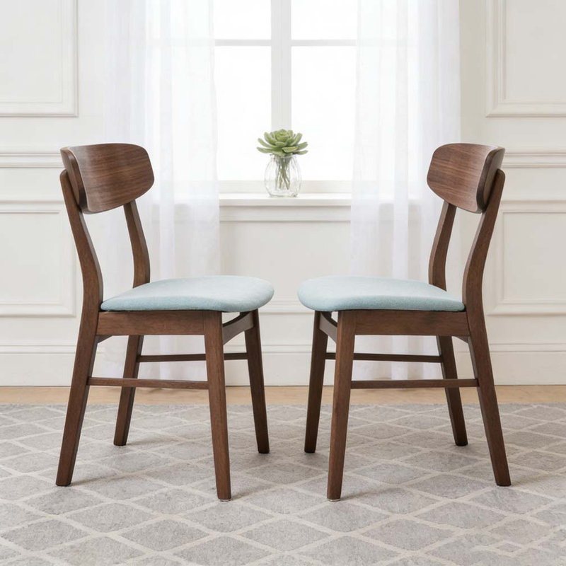 DINING CHAIR, Mint, Dark Brown