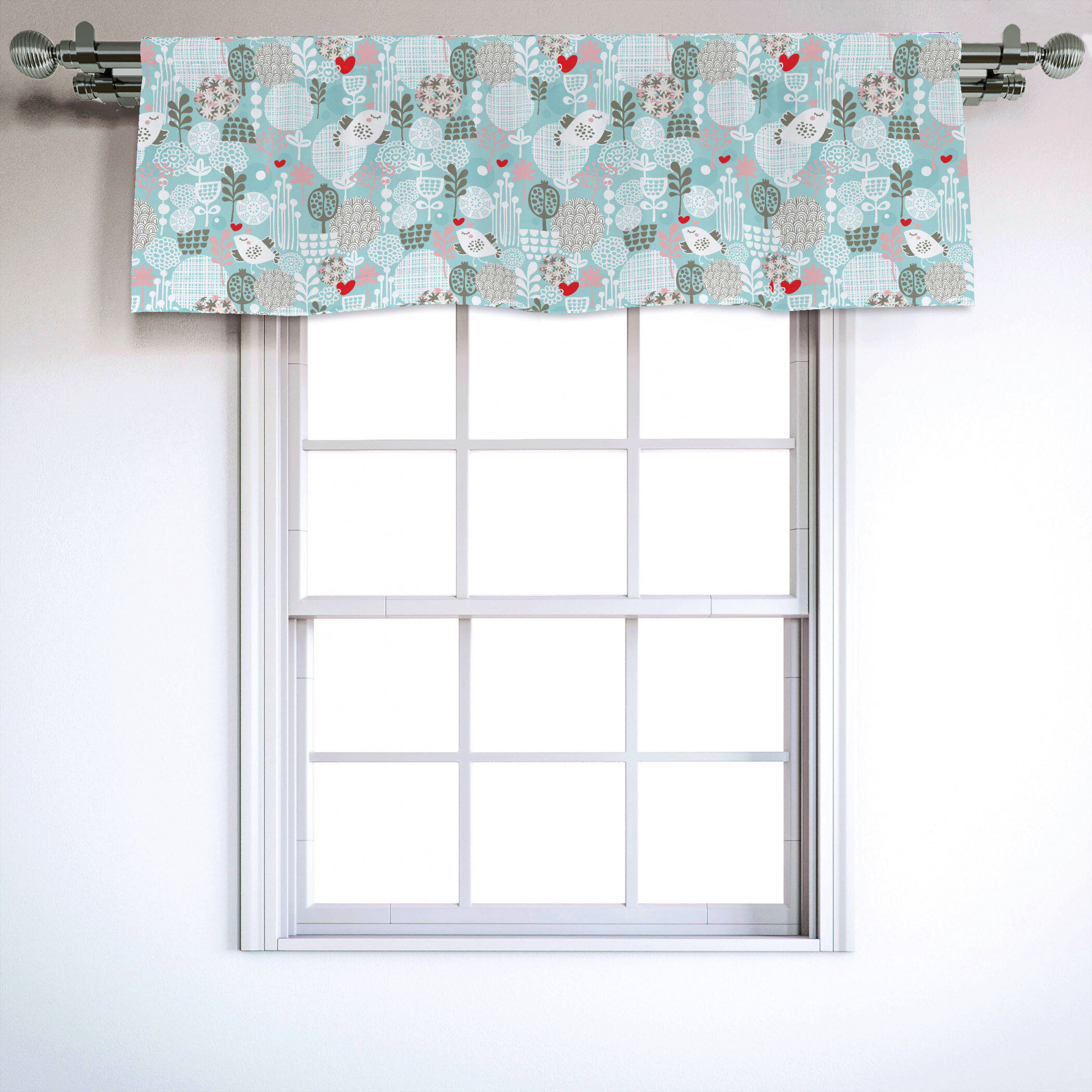 East Urban Home Sateen Ruffled 54'' W Window Valance in | Wayfair