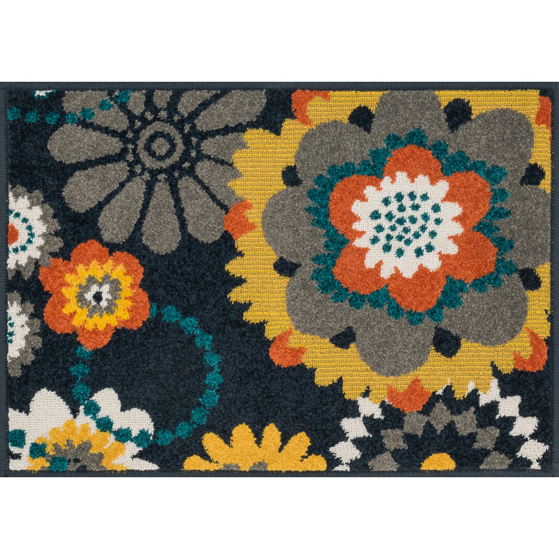 Laudenslager Floral Indoor Rug, Round 3'