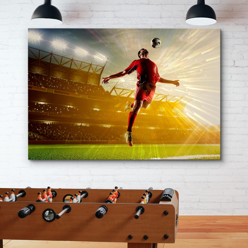 Coucher de soleil ballon de soccer Champion Stadium, H 12 po x l 18 po