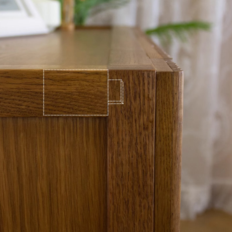 Wave design two-door locker sideboard